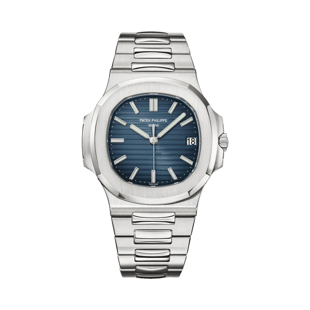 Patek Philippe Nautilus 5711/1A-010, blue embossed dial, stainless steel — genuine full set – Artisan Watch Co.
