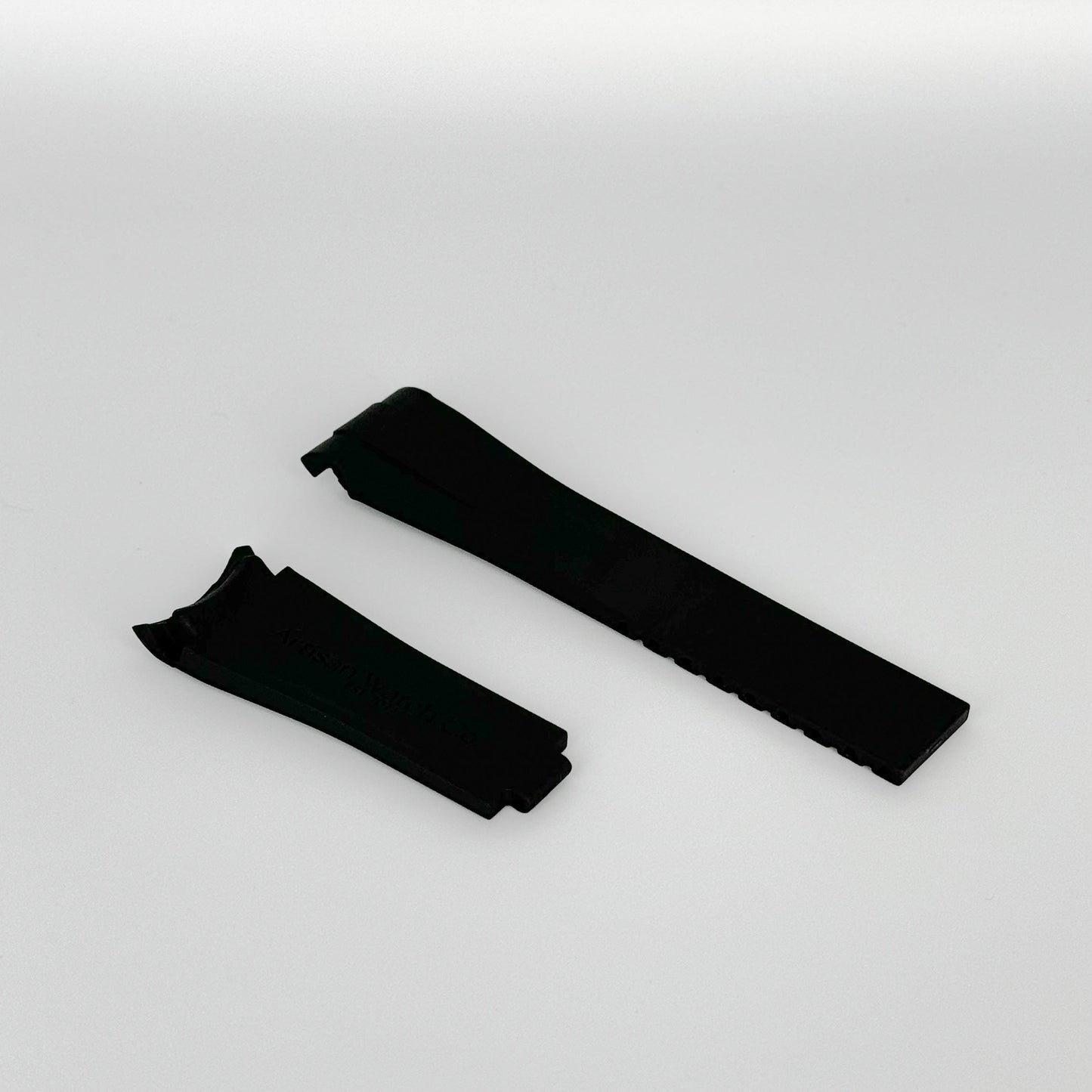 Black Rubber Strap Deployable Buckle