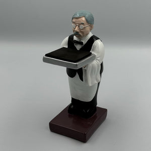 Butler figurine watch holder with bow tie and round glasses – Artisan Watch Co.