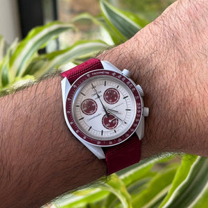 Maroon elastic watch strap – Artisan Watch Co.