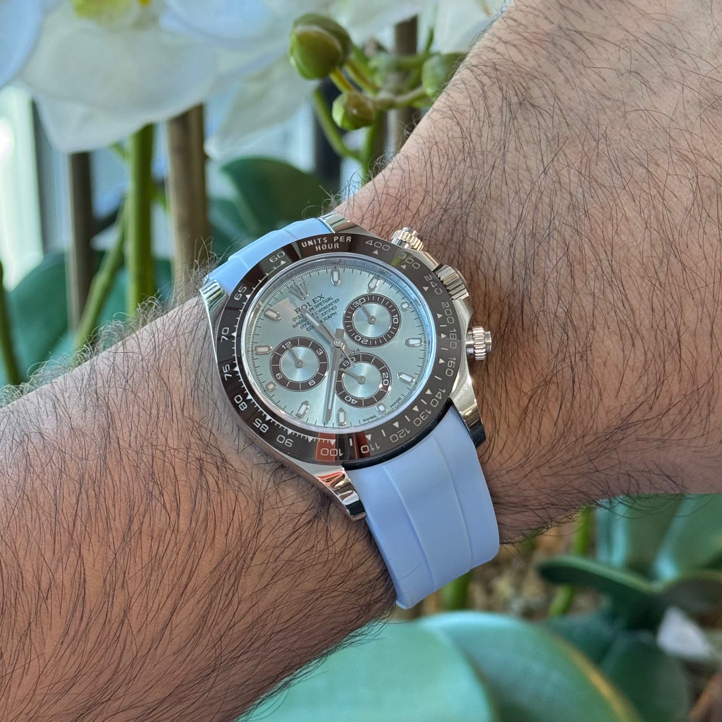 Light Blue Rubber Strap