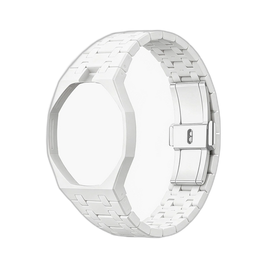 White Bioceramic Case & Strap for Royal Oak x Swatch