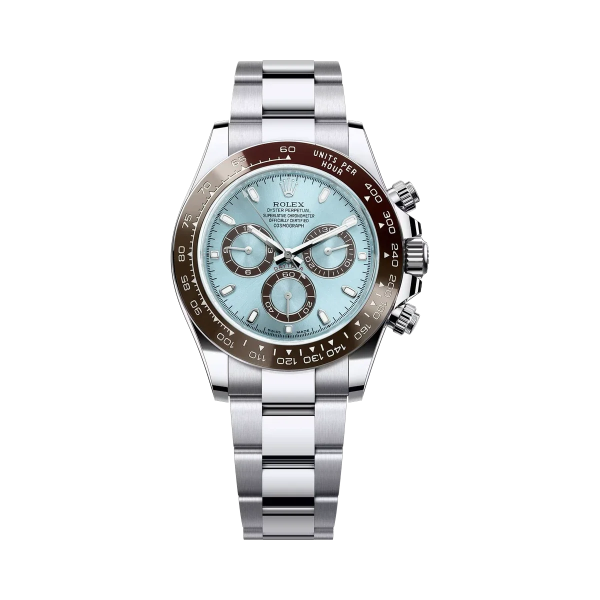 Rolex Daytona 116506, ice blue dial, platinum case — genuine full set – Artisan Watch Co.