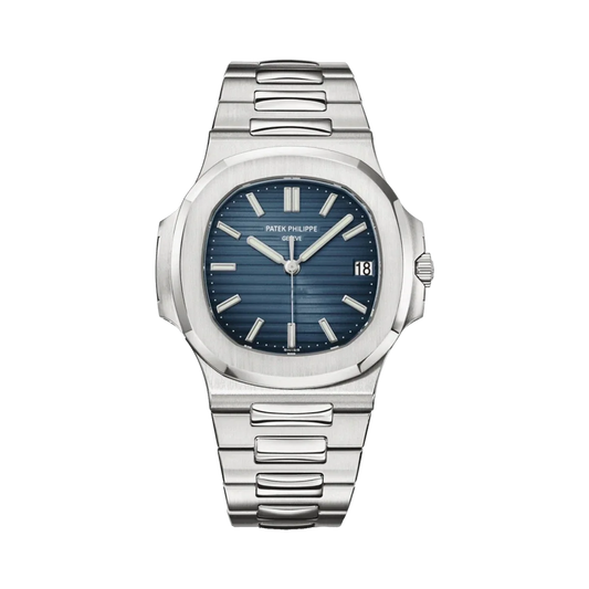 Patek Philippe Nautilus 5711/1A-010, blue embossed dial, stainless steel — genuine full set – Artisan Watch Co.
