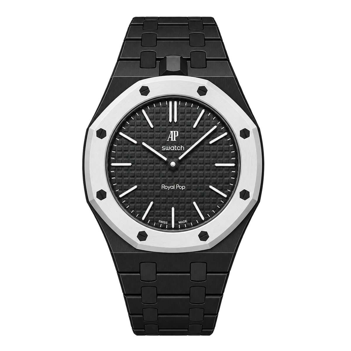 Black Bioceramic Case & Strap for Royal Oak x Swatch