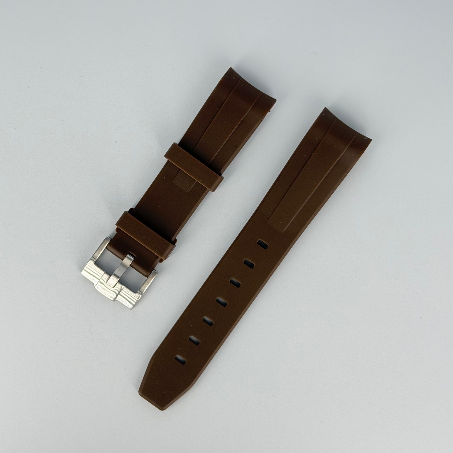 Brown rubber watch strap – Artisan Watch Co.