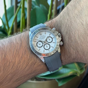 Grey rubber watch strap – Artisan Watch Co.
