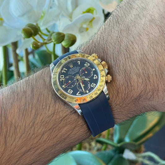 Navy Blue rubber watch strap – Artisan Watch Co.