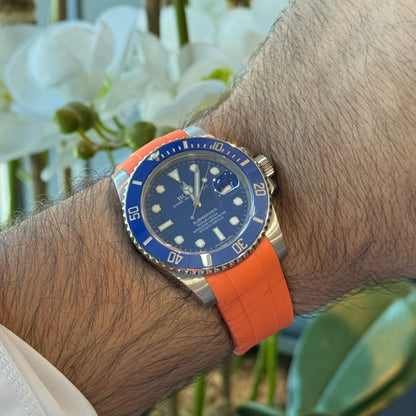 Orange rubber watch strap – Artisan Watch Co.