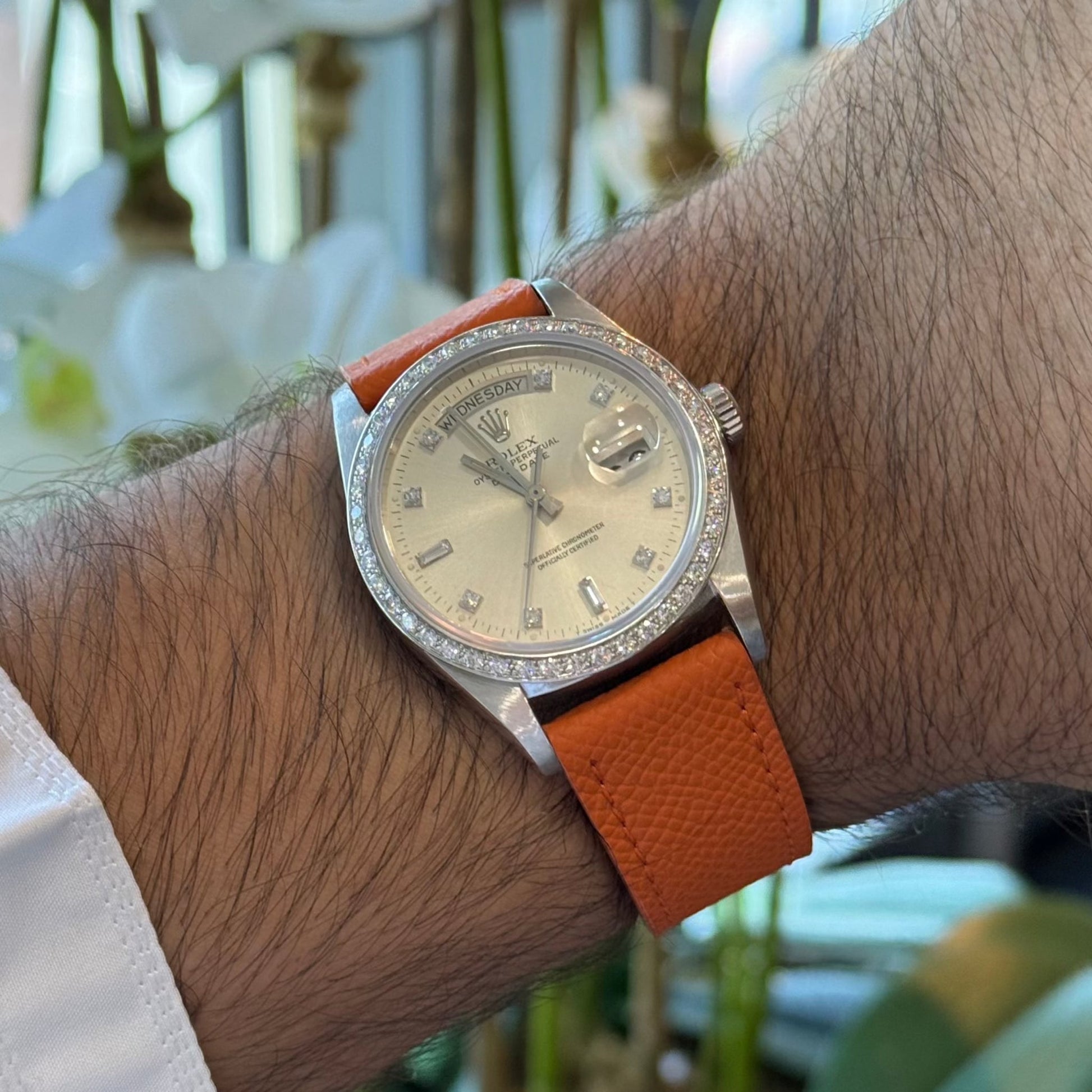 Orange Saffiano leather watch strap – Artisan Watch Co.