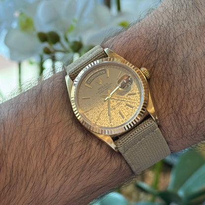Beige elastic watch strap – Artisan Watch Co.