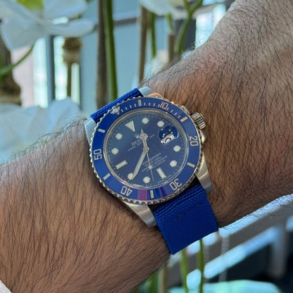 Dark Blue elastic watch strap – Artisan Watch Co.