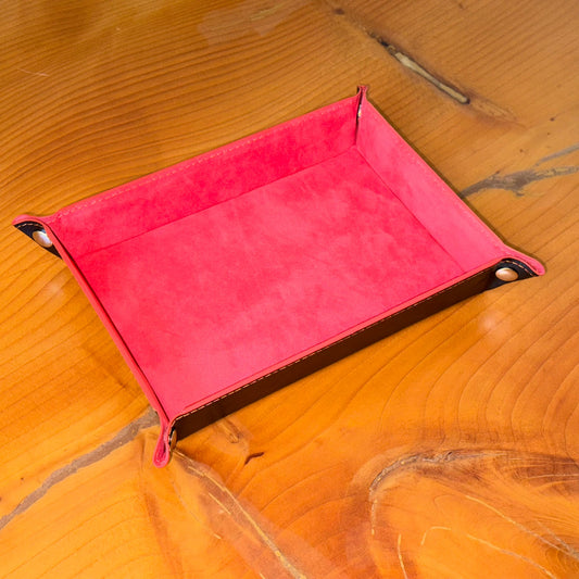 Tangerine leather valet tray – Artisan Watch Co.