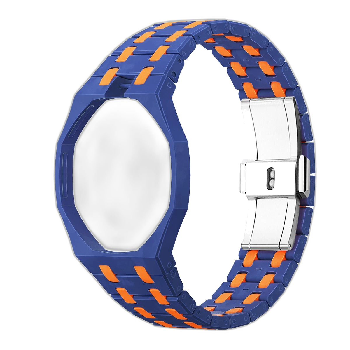 Royal Blue & Orange Bioceramic Case & Strap for Royal Oak x Swatch
