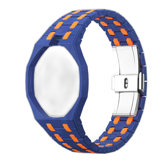 Royal Blue & Orange Bioceramic Case & Strap for Royal Oak x Swatch