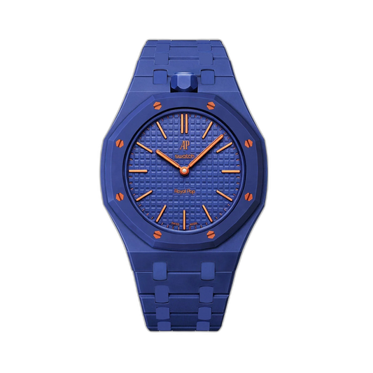 Blue Bioceramic Case & Strap for Royal Oak x Swatch