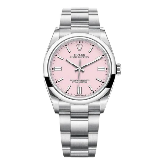 Rolex Oyster Perpetual 36 pink dial — genuine full set – Artisan Watch Co.