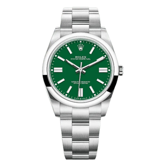 Rolex Oyster Perpetual 36 green dial — genuine full set – Artisan Watch Co.