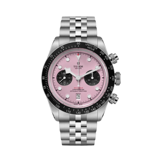 Tudor Black Bay Chrono M79360N-0019, pink Inter Miami dial — genuine full set – Artisan Watch Co.