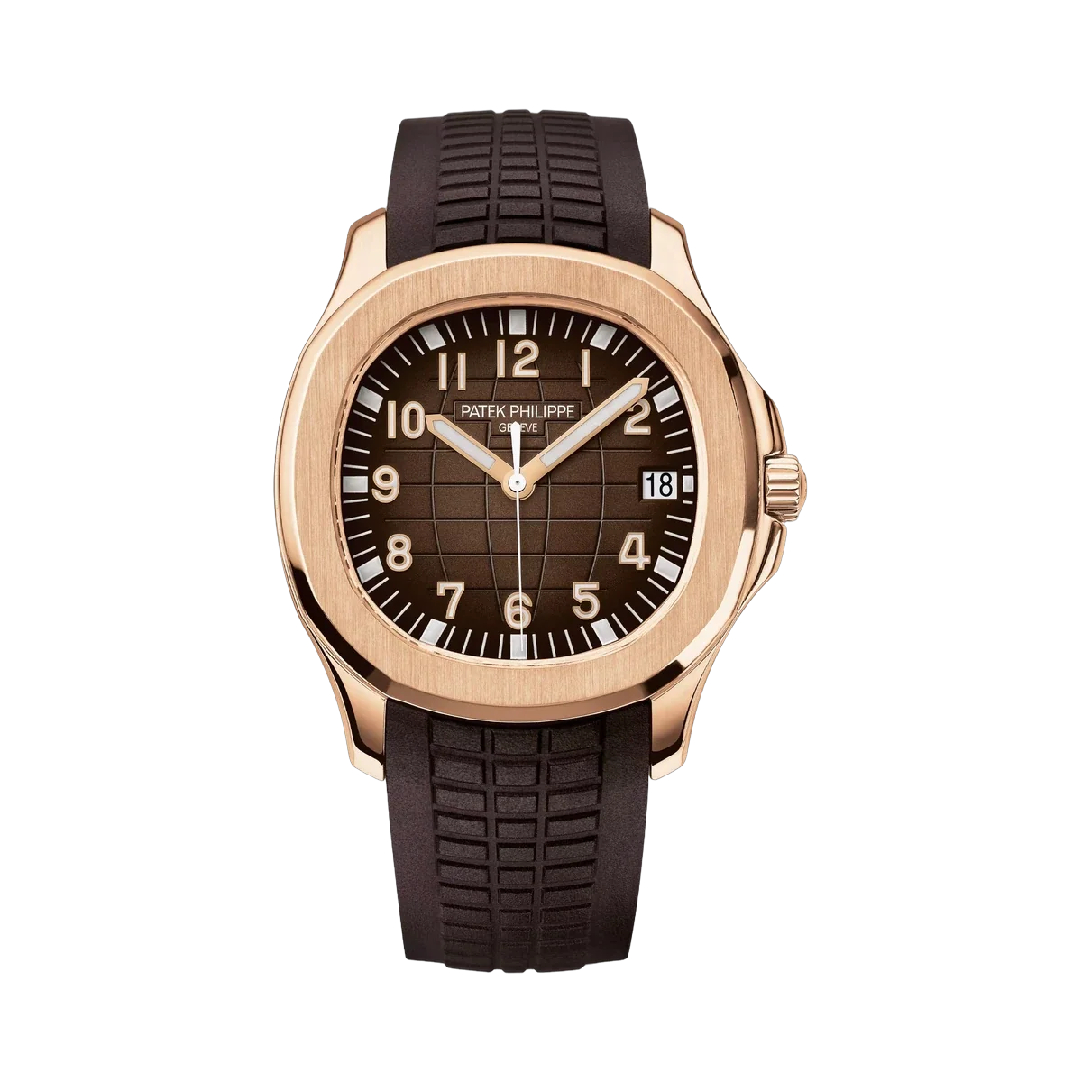 Patek Philippe Aquanaut 5167R-001, chocolate brown embossed dial, 18k rose gold — genuine full set – Artisan Watch Co.