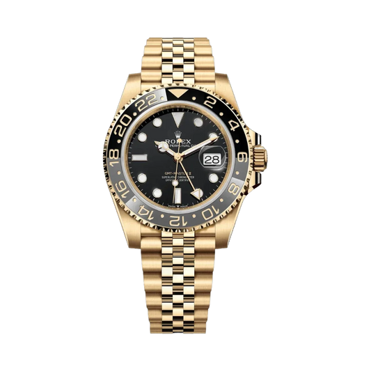 Rolex GMT-Master II 126718GRNR, black and green Cerachrom bezel, yellow gold — genuine full set – Artisan Watch Co.